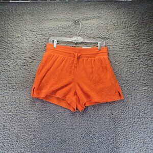 Old Navy Shorts Womens Medium Orange Pull-On Drawstring Ribbed Knit *NWT*
